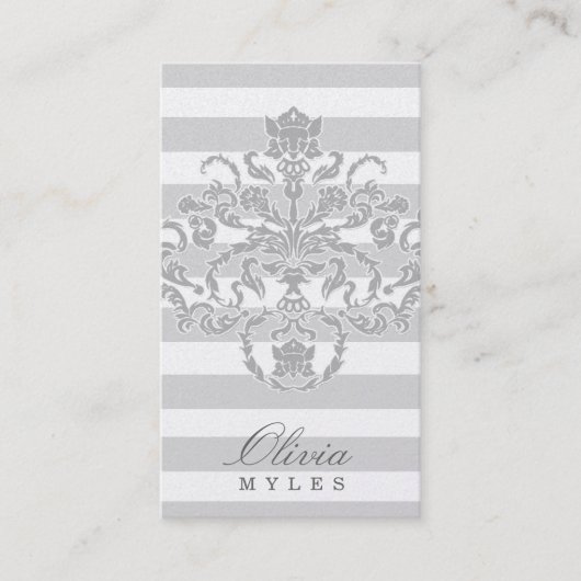 311クラシックの金属灰色の海里の銀 名刺 (正面)