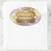 311グラマラス薄紫 楕円形シール (バッグ)