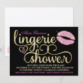 311グリッジスパークルバチェロレッテブラックキスメタル 招待状 (正面/裏面)