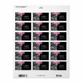 311グリッツブティックピンクシャンデリアレオパード ラベル (フルシート)