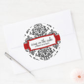 311ケーキのアイシングさくらんぼ ラウンドシール (封筒)