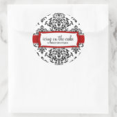 311ケーキのアイシングさくらんぼ ラウンドシール (バッグ)