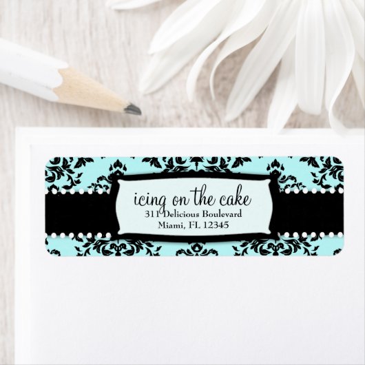 311ケーキのアイシング何か青住所 シール (インサイチュ)