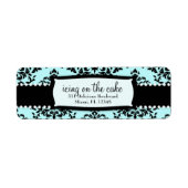311ケーキのアイシング何か青住所 シール (正面)