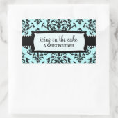 311ケーキのアイシング何か青 長方形シール (バッグ)