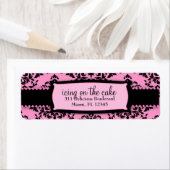 311ケーキのアイシング甘いピンクの甘草 ラベル (インサイチュ)