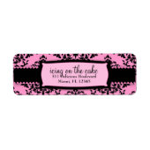 311ケーキのアイシング甘いピンクの甘草 ラベル (正面)