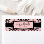 311ケーキのアイシング甘いピンク住所 シール (インサイチュ)