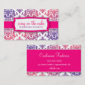 311ケーキピンクラベンダーのアイシング 名刺 (正面/裏面)