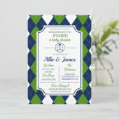 311ゴルフをテーマにしたベビーシャワー 招待状 (スタンド正面)