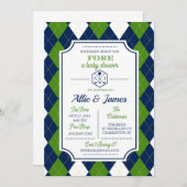 311ゴルフをテーマにしたベビーシャワー 招待状 (正面/裏面)