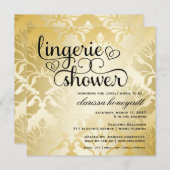 311ゴールデンダマスクきらめくブライダルシャワー 招待状 (正面/裏面)