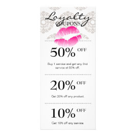 311サロンマーケティングカード美しいリップピンク ラックカード