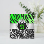 311シマウマLeoTiqueのダイヤモンドのnは菓子16に接吻します 招待状 (スタンド正面)