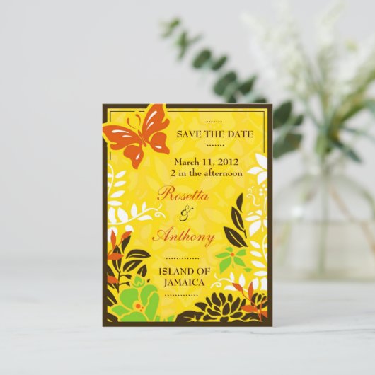 311ジャマイカガーデン日付を保存 案内ポストカード (スタンド正面)