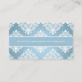 311ジュネーブは青いダマスク織を凍らしました 名刺 (裏面)