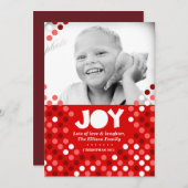 311ジョイ点々のあるフォトホリデーカード シーズンカード (正面/裏面)