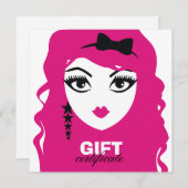 311スター顔Deuxピンクのギフト券 (正面/裏面)