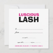 311スター顔Deuxピンクのギフト券 (裏面)