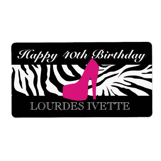 311ゼブラヒールピンクラベル ラベル (正面)