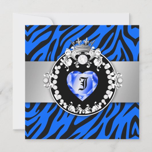 311ゼブラ·ティーク·キス·クイーンオブ·ハートズ·スイート16 招待状 (正面)