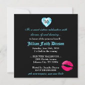 311ゼブラ·ティーク·キス·クイーンオブ·ハートズSweet16 招待状 (裏面)