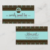 311ターコイズの渦巻形のな菓子も 名刺 (正面/裏面)