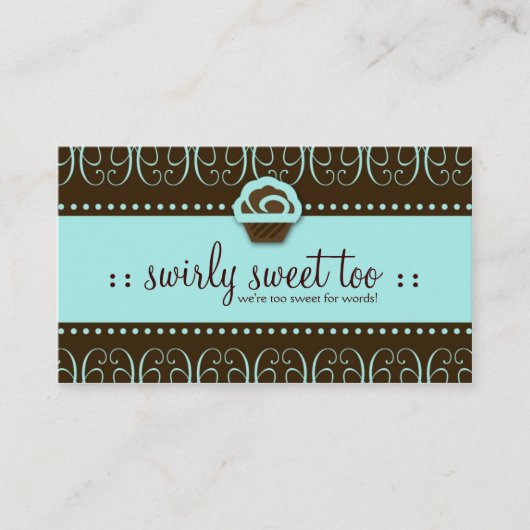 311ターコイズの渦巻形のな菓子も 名刺 (正面)