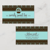 311ターコイズの渦巻形のな菓子も 名刺 (正面/裏面)