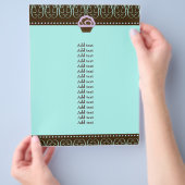 311ターコイズ&パープルスイ渦巻形のート チラシ (手)