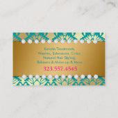 311ダイヤモンドの芸者|のターコイズの金ゴールド 名刺 (裏面)