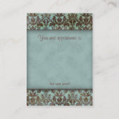 311ダマスクサロンスパアポイントメントカードブルーブラウン 予約カード (裏面)