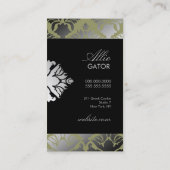 311ダマスク織のきらめくのわに 名刺 (裏面)