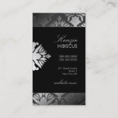 311ダマスク織のきらめくの灰色の嵐 名刺 (裏面)