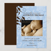 311ダマスク織の男の赤ちゃん 案内状 (正面/裏面)