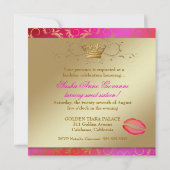 311チャオベラゴールデンさくらんぼケーキキス 招待状 (裏面)
