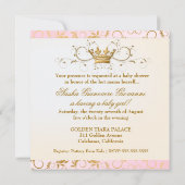 311チャオベラゴールデンクリームディバイニングピンクベビー 招待状 (裏面)