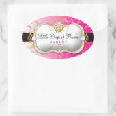 311チャオベラゴールデンディバイニングピンク 楕円形シール (バッグ)