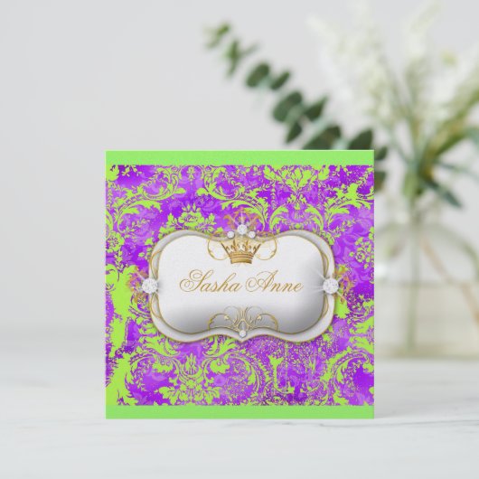 311チャオベラトスオヴァイオレットライムヴィンテージ氷紙 招待状 (スタンド正面)