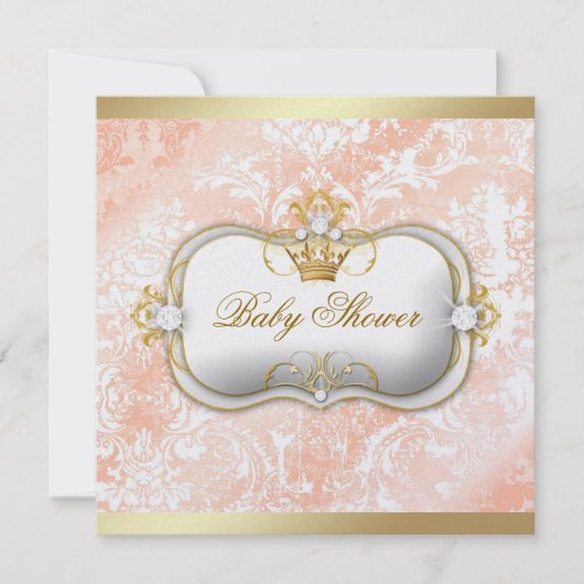 311チャオベラ「桃とクリーム」ヴィンテージチック 招待状 (正面)