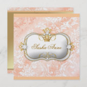 311チャオベラ「桃とクリーム」ヴィンテージチック 招待状 (正面/裏面)