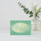 311ティール（緑がかった色）デライトアポイントメントカード 予約カード (スタンド正面)