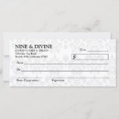 311ディバイン灰色の白いダマスクギフトボックス&テディベア (裏面)