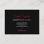 311デイジーカップケーキのかわいこちゃんの赤 名刺 (裏面)