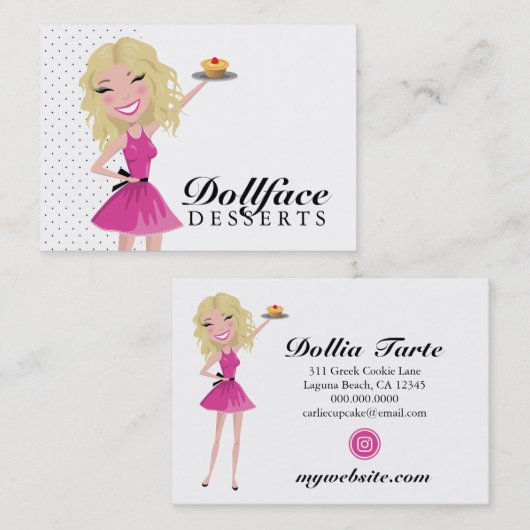 311ドールフェイスデザーツブロンディレモンタルトビジネス 名刺 (正面/裏面)