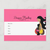 311ハンドバッグのパーティーの郵便はがき インビテーションポストカード (裏面)