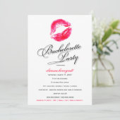 311バチェロレッテのパーティー-キャンデーの赤のキス 招待状 (スタンド正面)