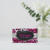 311バロックのブティックのショッキングピンクのヒョウ 名刺 (スタンド正面)