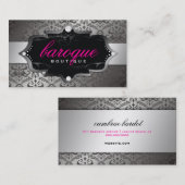 311バロックのブティックのショッキングピンク 名刺 (正面/裏面)