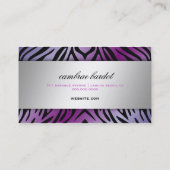 311バロックのブティックの紫色の浮気者のシマウマ 名刺 (裏面)